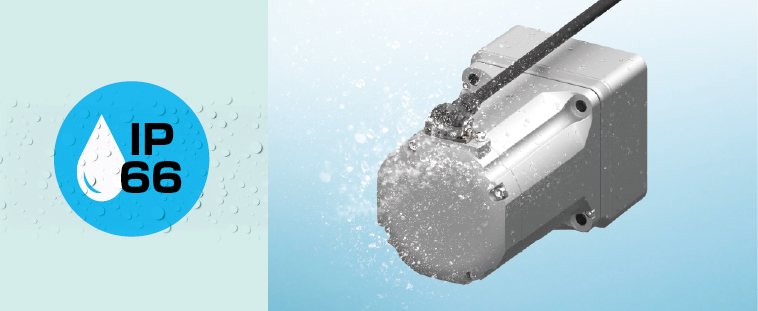 IP66 rating, safe even in environments where water splashes