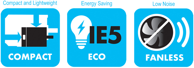 Compact and Lightweight, Energy Saving, Low Noise 750 WBrushless DC Motors