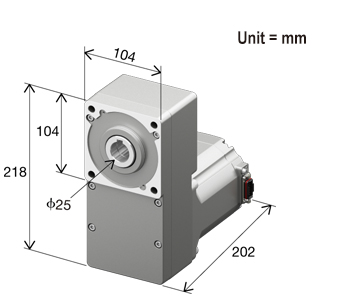 Hollow Shaft Flat dimensions