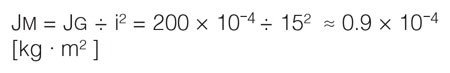 motor shaft inertial load equation