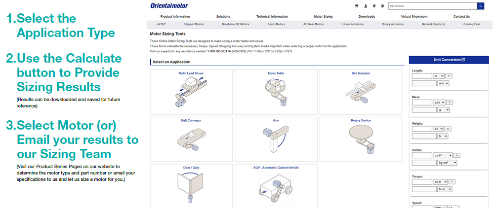 Motor Sizing Tools