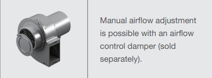 Manual airflow adjustment with control damper