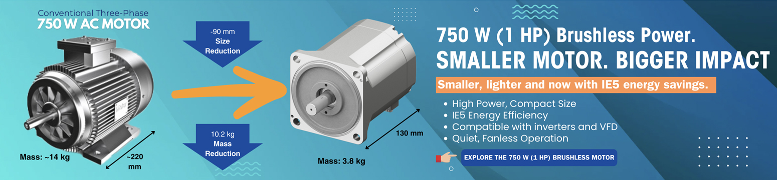 750 W Brushless DC Motor Only