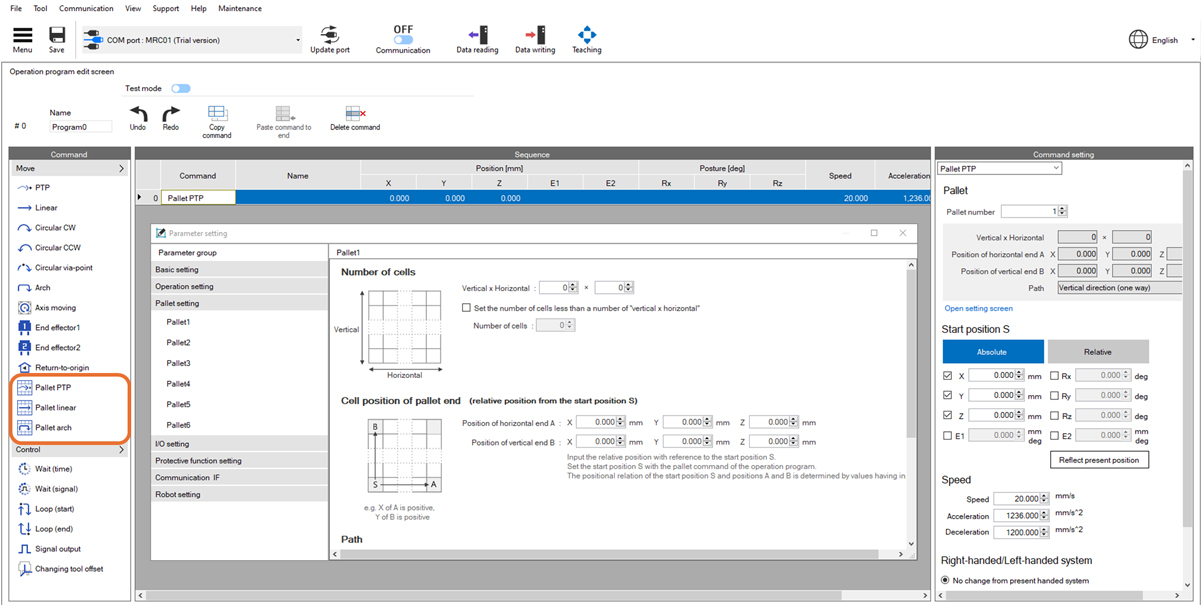 Pallet Commands Simplify Complex Motion Programming