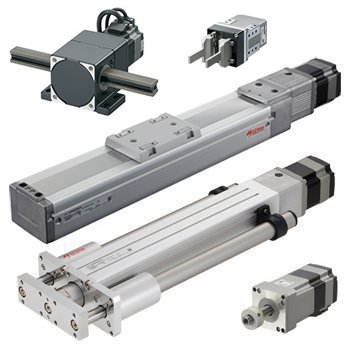 Various types of linear actuators: L Series, EH Series, EZS Series, EAC Series, and DR/DRS Series