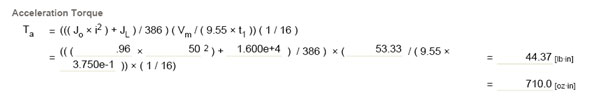 Acceleration Torque Formula