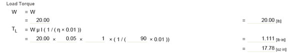 Load Torque Formula