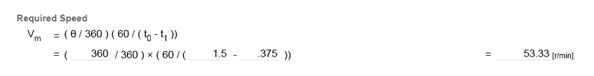 Required Speed Formula