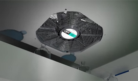 Electric AC Motor and Cooling Fan Video - Cooling on a Conveyor